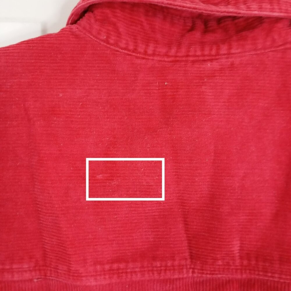 Vintage Structure Red Corduroy Half-Zip Shirt Jacket Size M Long Sleeve Casual - Picture 7 of 10